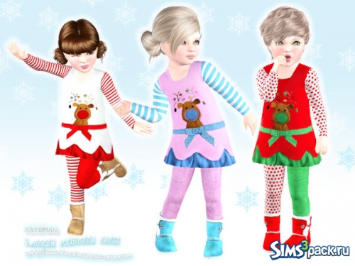 Платье для малышей Reindeer Christmas Dress от natef005