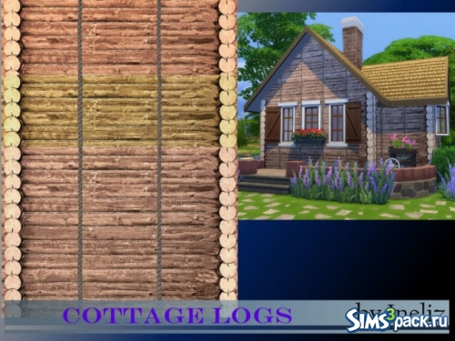 Деревенские покрытия для стен Cottage Logs от Ineliz