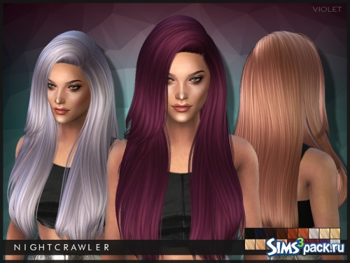 Женская причёска VIOLET от Nightcrawler Sims