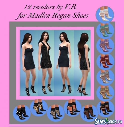 12 перекрасок от В.Б. для ботильонов "Madlen Regan Shoes" от LeonaLure