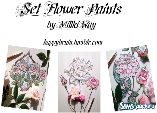 Сет картин Flower Paints от SmileDead