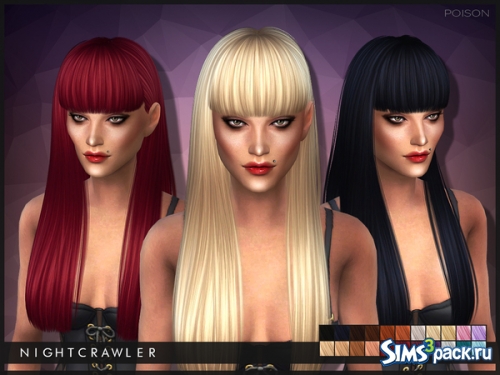 Женская причёска Poison от Nightcrawler Sims