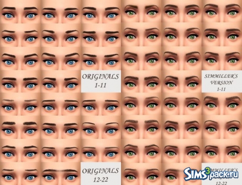 Брови EYEBROWS - Default Replacement Eyebrows for от Simmiller