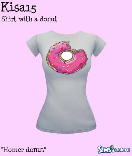 Футболка с пончиком "Homer donut" от Kisa15