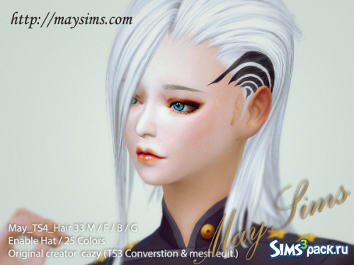 Причёска_Hair33F-G (TS3 Conversion) от May Sims