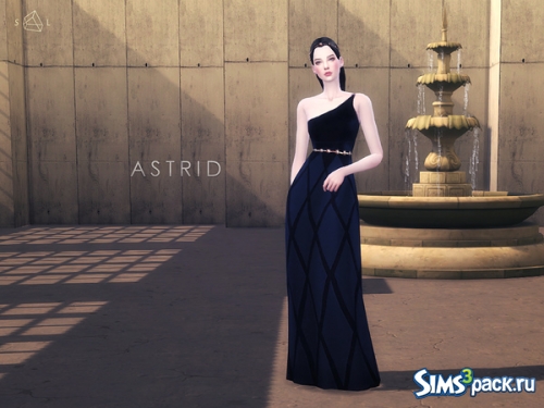 Чёрное платье и золотая лента для волос Астрид от starlord