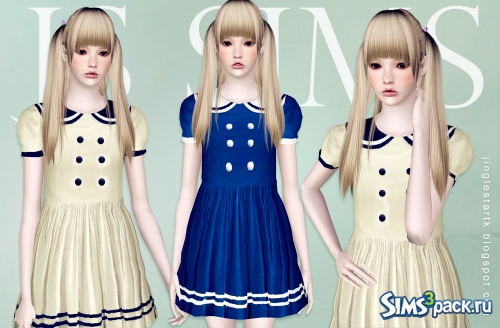Платье Cream Sailor Dress от JS sims