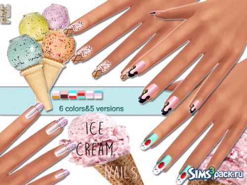Ногти Ice Cream от Pinkzombiecupcakes