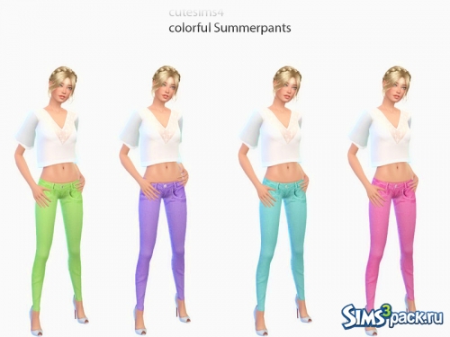 Красочные летние штаны для женщин от sweetsims4