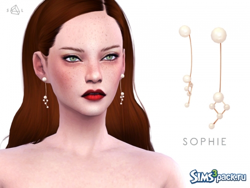 Серьги Gold Pearl Earrings - SOPHIE от starlord