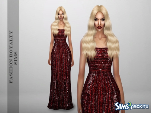 Платье Glitter Red Gown от FashionRoyaltySims