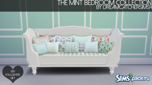 Матрац + подушки The Mint Bedroom Collection от dreamcatchersims4