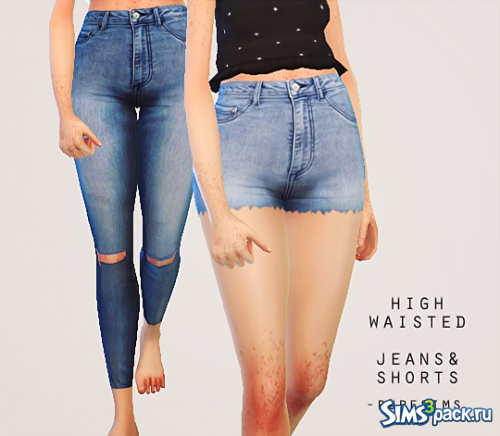 Сет high waisted jeans &amp; shorts от puresims