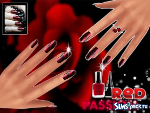 Ногти Red Passion от Pinkzombiecupcakes
