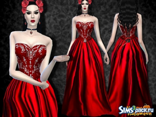 Длинное платье Dracula's Bride Dress for Halloween от Pinkzombiecupcakes