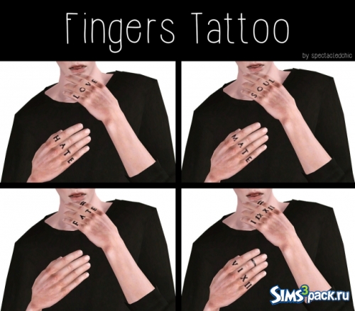 Тату Fingers Tattoo от spectacledchic