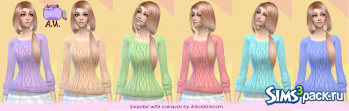 Свитер Sweater with canavas от acidunicorn