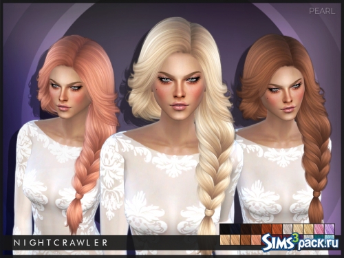 Женская причёска Pearl от Nightcrawler Sims