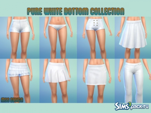Сет Pure White Bottom Collection от MidnightSkySims