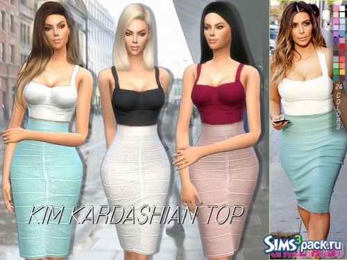 Юбка-топ Kim Kardashian от sims2fanbg