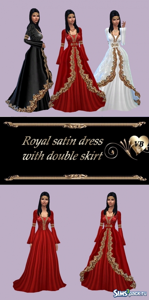 Королевское атласное платье с двойной юбкой от LeonaLure