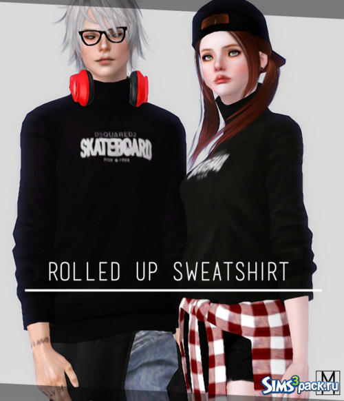 Свитшоты женский и мужской Rolled Up Sweatshirt (Turtleneck) от LittleM