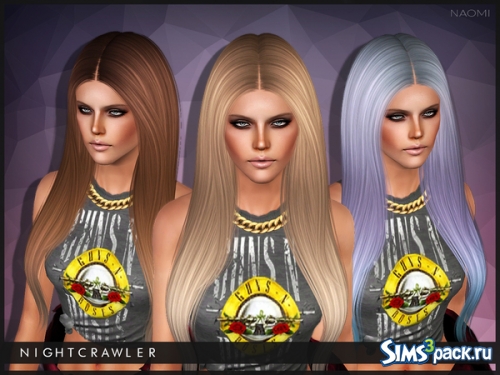 Женская причёска Naomi от Nightcrawler Sims