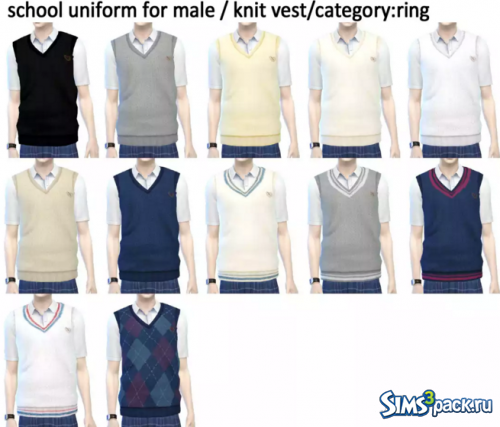 Сет мужской школьной формы School uniform set for male