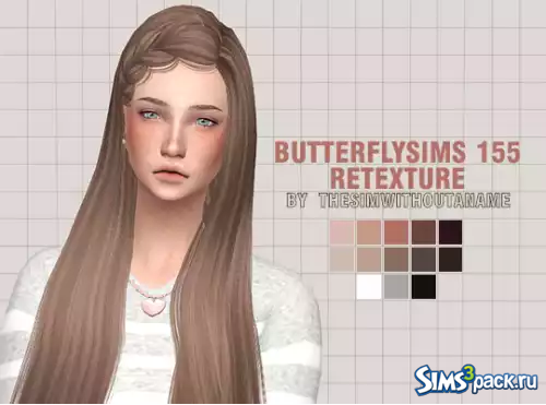 Ретекстура прически Butterflysims 155 Retexture от thesimwithoutaname