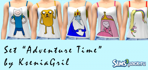 Сет маек для девушек "Adventure Time" от KseniaGril