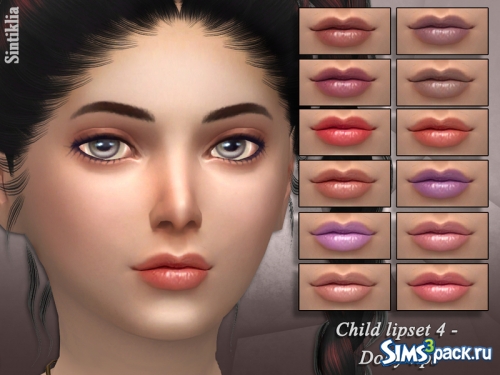 Sintiklia - Child lipset 3 Dolly lips от SintikliaSims