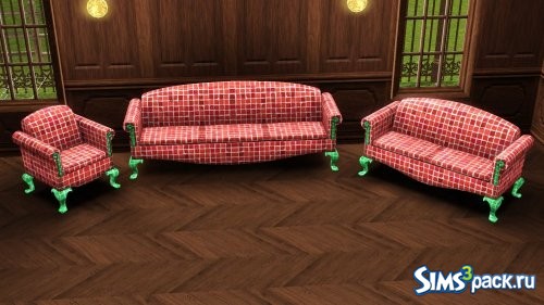 Диваны и кресло из The Sims 2 Socialite Set