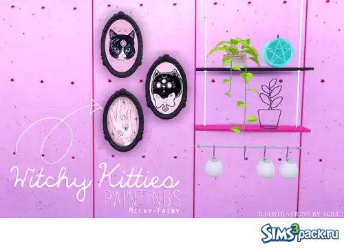 Картины Witchy Kitties от Milky-Fairy