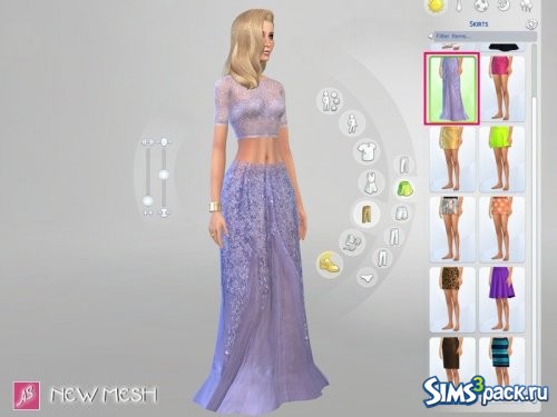 Длинная юбка Lilac Glitter