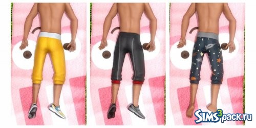Обрезанные спортивные штаны для мужчин из The Sims 4 