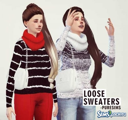 Свитер Loose и свитер с рубашкой от puresims