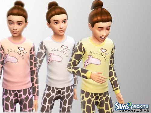 Детская пижама с жирафом от Summer_Sims
