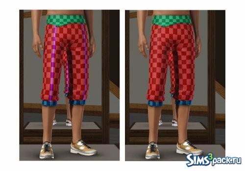 Обрезанные спортивные штаны для мужчин из The Sims 4 