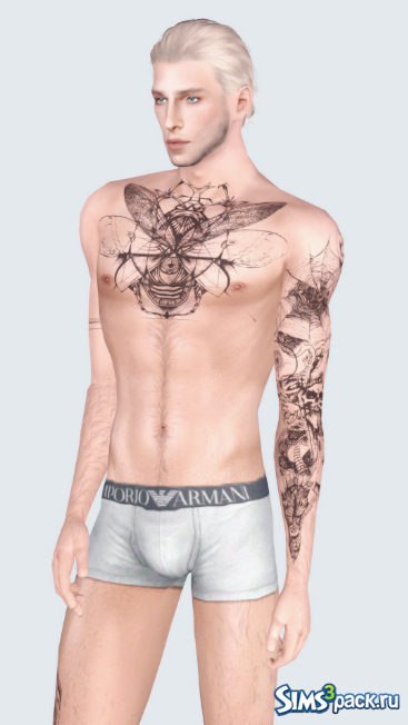 Мужские татуировки от andromedasims