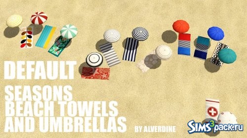 Стандартные пляжные полотенца и зонтики от alverdine