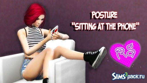 Posture &quot;sitting at the phone&quot;/Поза &quot;Сидим за телефонам&quot; от Rena2002
