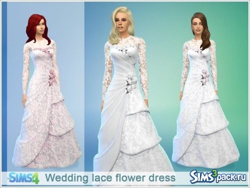 Свадебное платье с цветами от Severinka_
