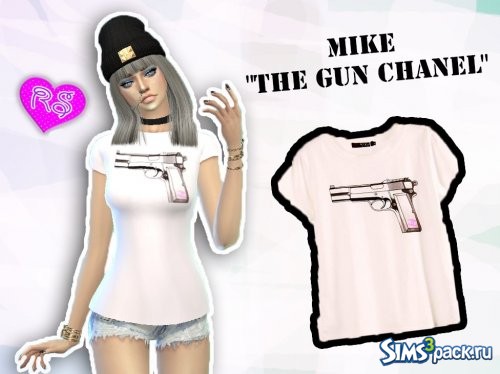 Mike &quot;the gun Chanel&quot;/Майка ''Пистолет Шанель&quot; от Rena2002