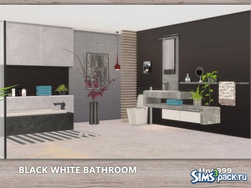 Черно - белая ванная