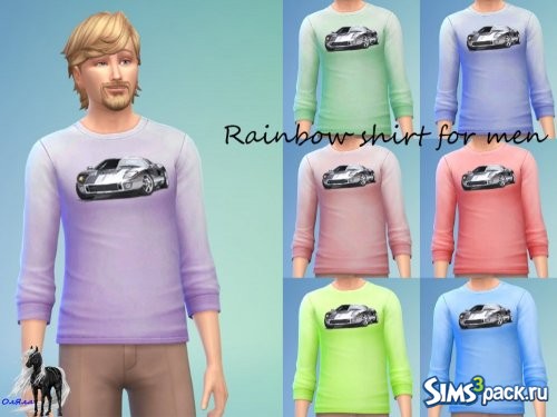 Rainbow shirt for men от ОлЯля