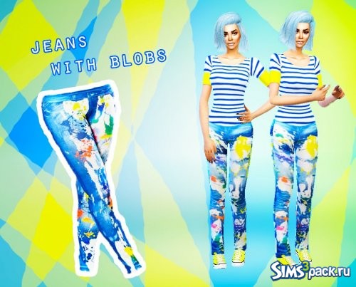 Jeans with blobs/Джинсы с кляксами от Rena2002