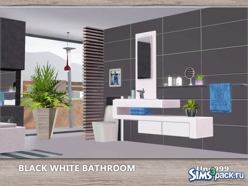 Черно - белая ванная от ung999