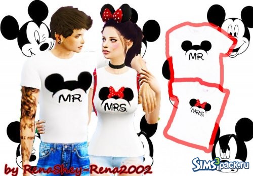 Mr. and Mrs mouse shirts/Мистер и Миссис Маус майки от Rena2002