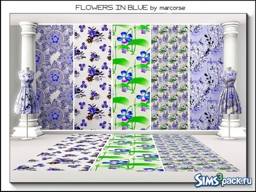 Текстуры Flowers in Blue от marcorse
