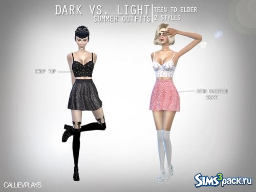 Летние наряды Light VS Dark от Callie_V